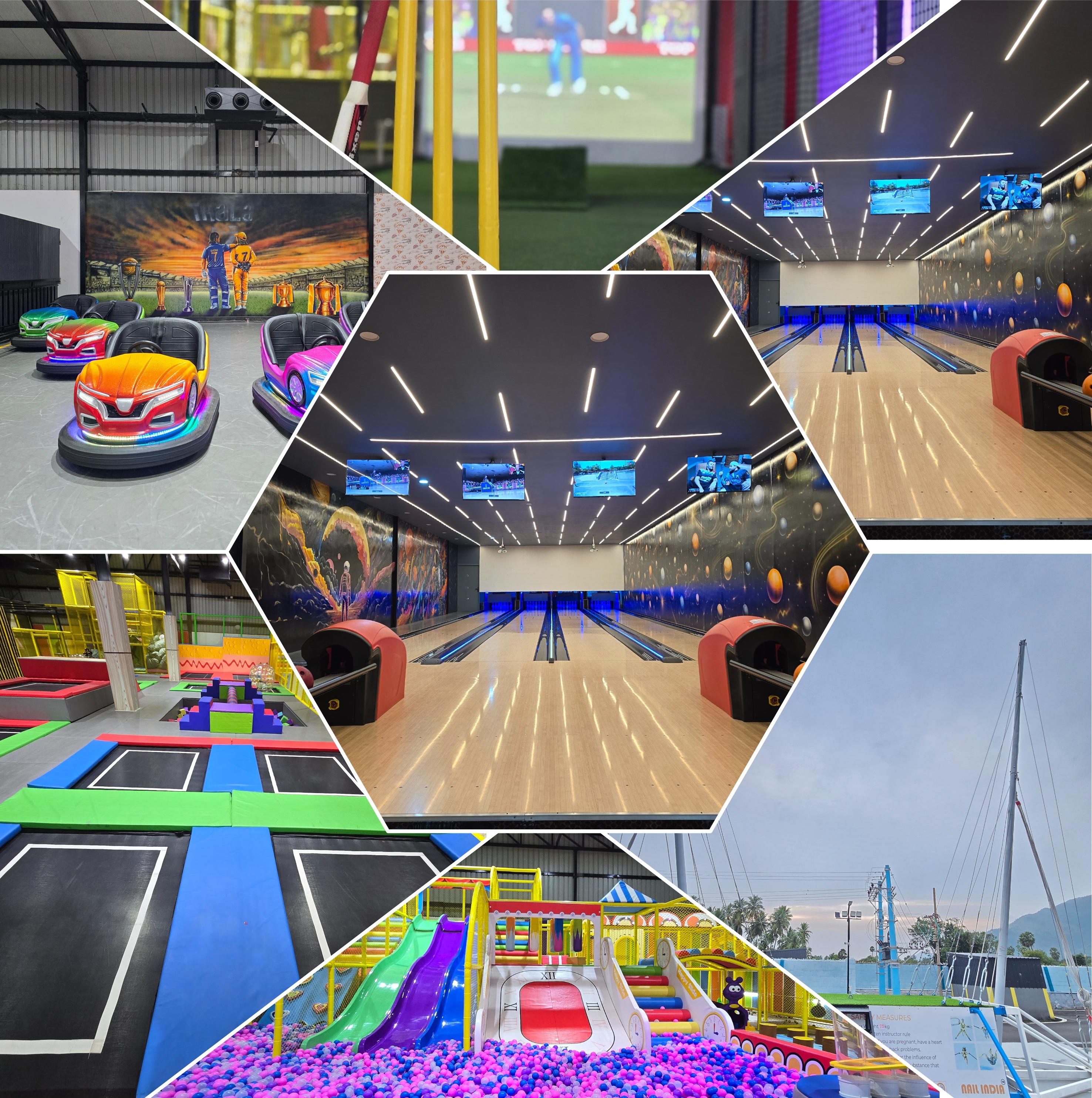 Activities collage background